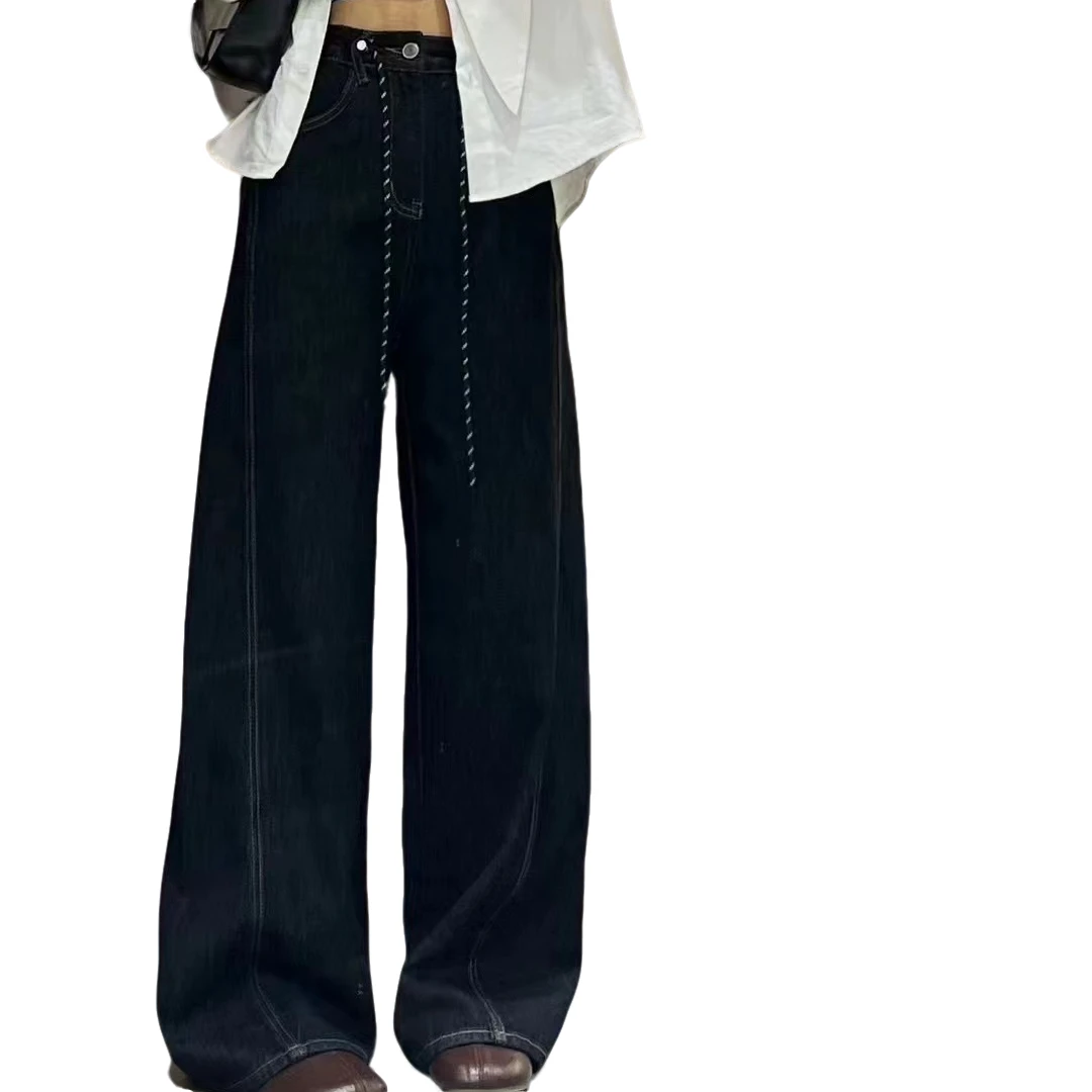 （阔腿裤王）高级时尚感阔腿牛仔裤1166-1