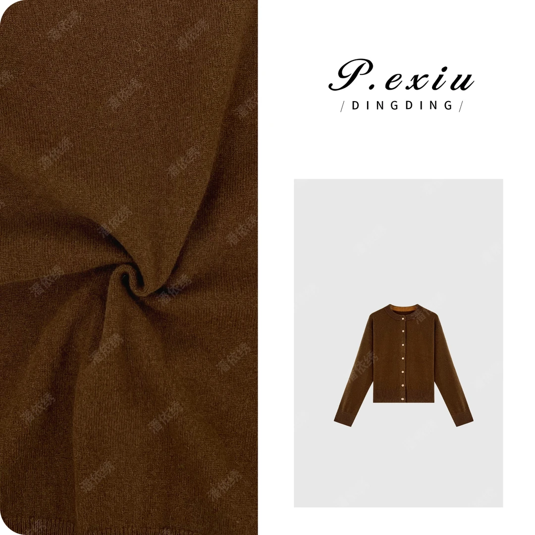 PanYiXiu/潘依绣【玫瑰布朗】100%绵羊毛简约经典针织开衫 ZZ0670