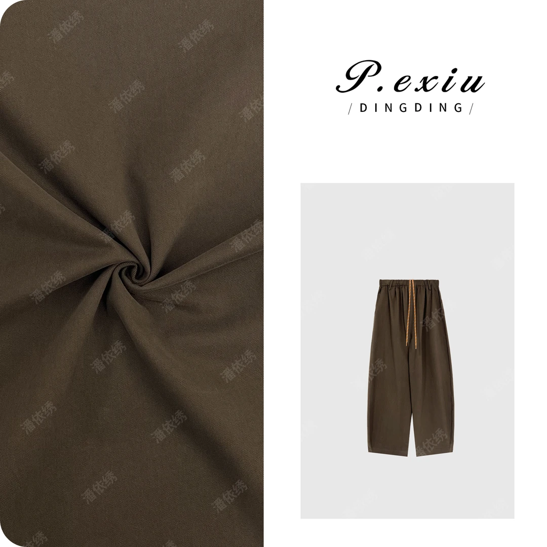 PanYiXiu/潘依绣【时髦攻略】天丝港风褶皱设计通勤休闲裤 W-62361