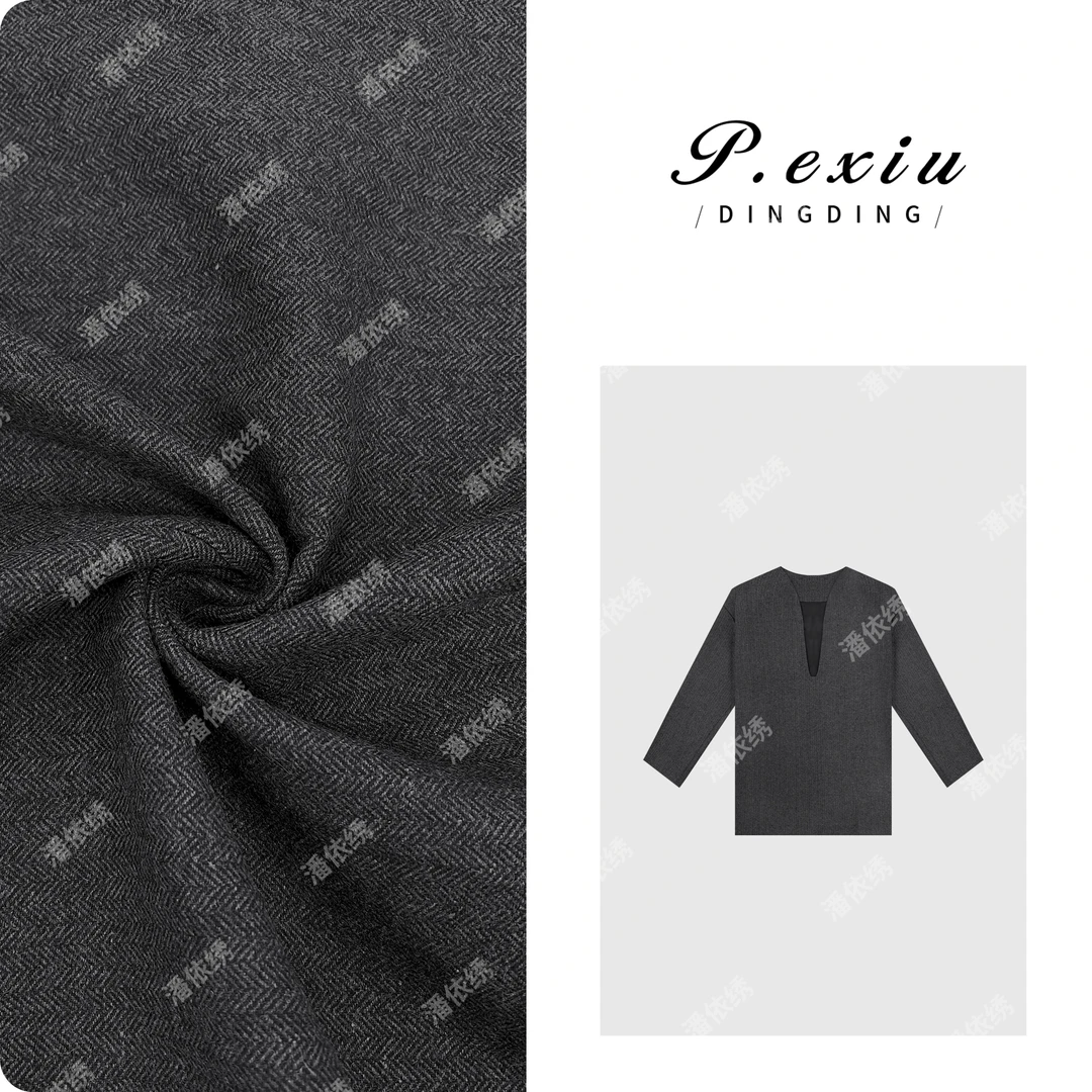 PanYiXiu/潘依绣【冬日爱丁堡】澳洲羊-毛北欧风极简V领上衣7066T