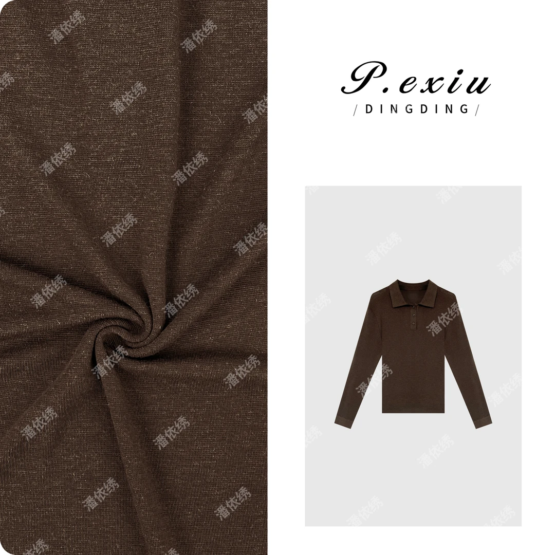 绵羊-毛天丝美拉德Polo领气质长袖T恤 WH00218