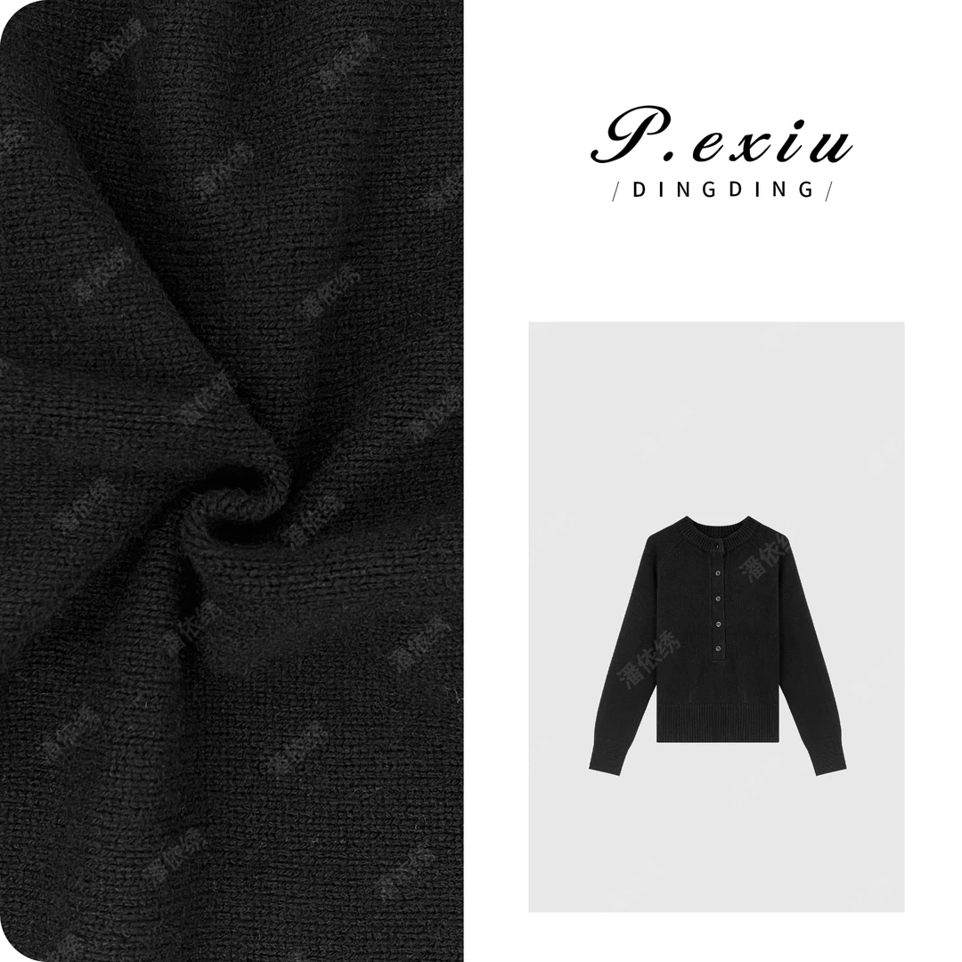 100%绵羊毛极简舒适半开领针织毛衣 ZZ0692