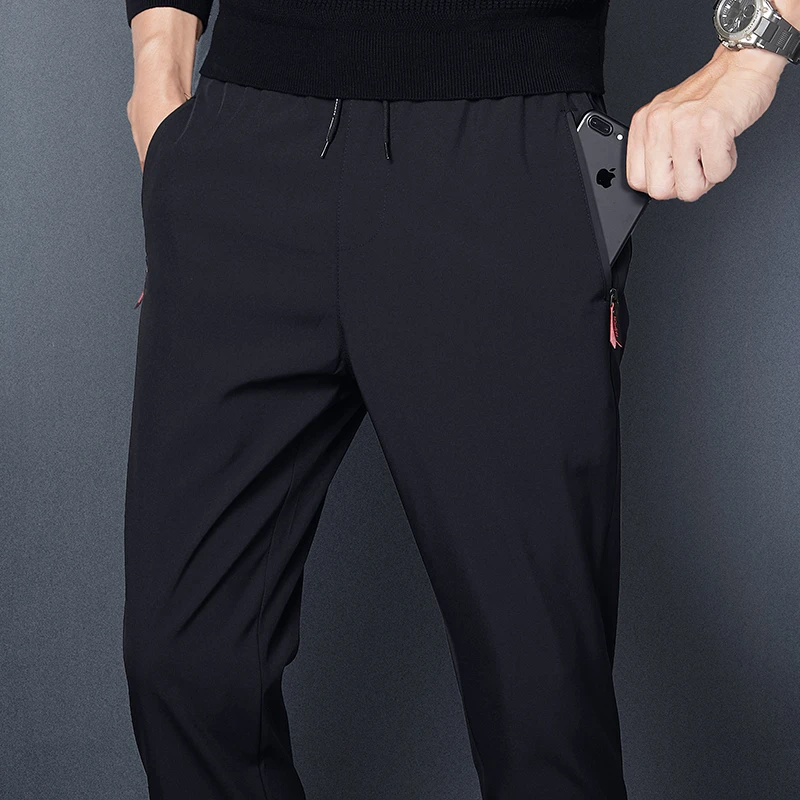 PLOVER夏季薄款宽松长裤速干休闲运动男士直筒大码春秋透气空调裤