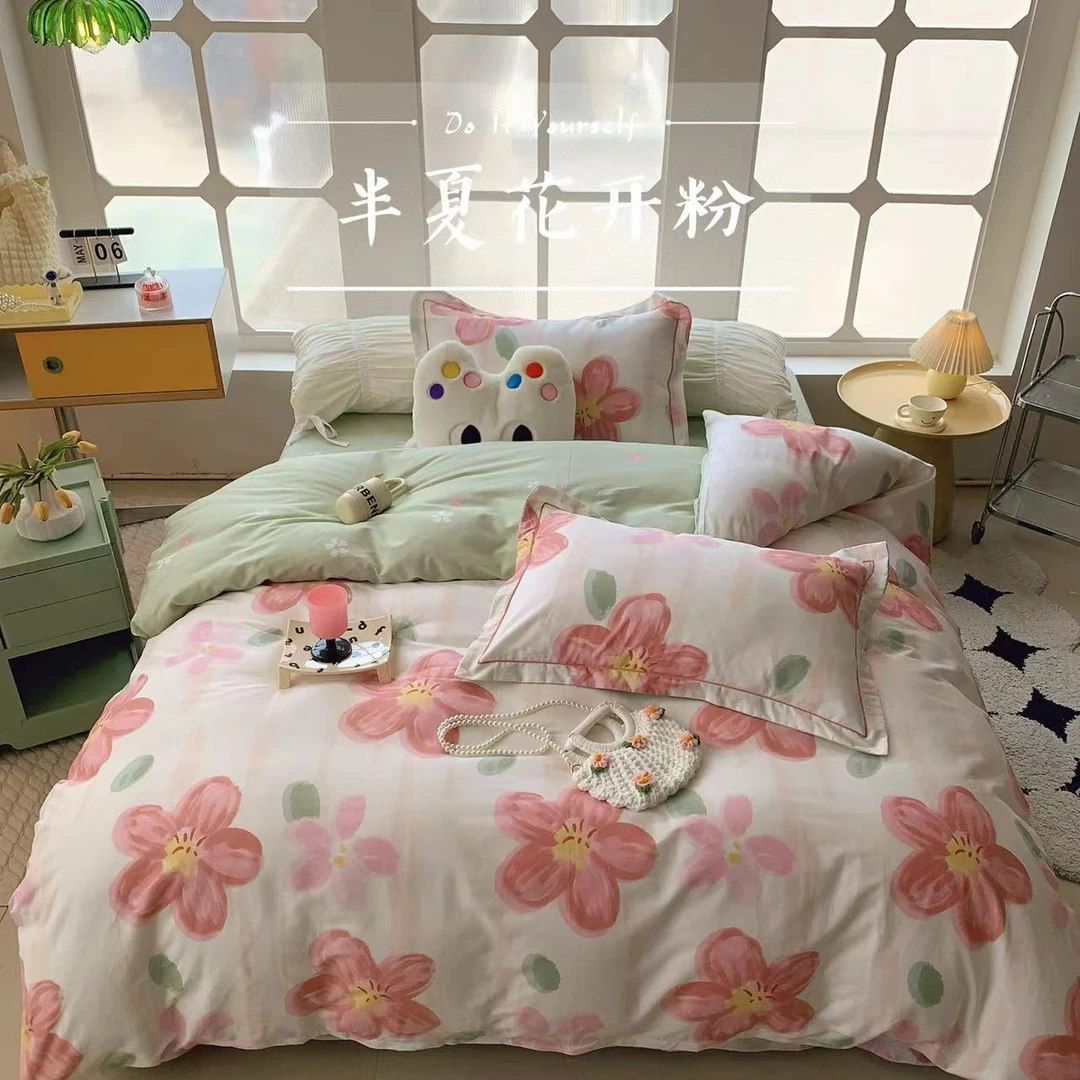 伟杭   轻奢新品跑量人气款全棉四件套印花   用1.5和1.8床