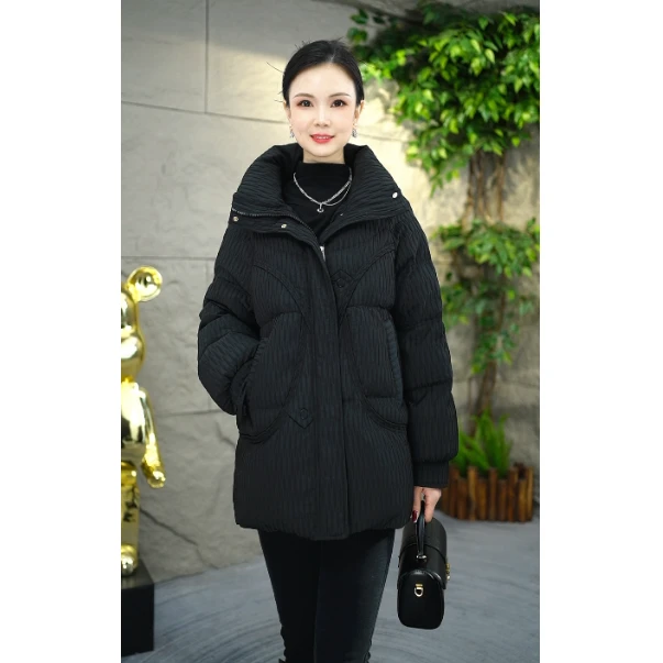 【亦涵定制】D341冬季羽绒服女2024新款休闲百搭保暖羽绒外套