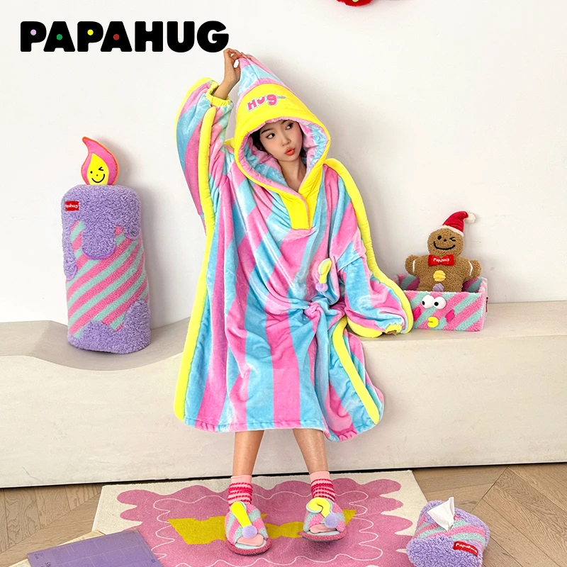 【解先森专属】PAPAHUG 符号女巫亲肤柔软秋冬长款可爱浴袍家居服