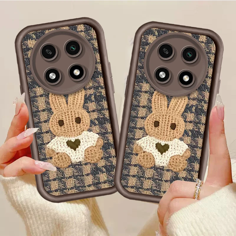 适用于【oppoA2pro】天眼阶梯软胶兔子公仔全包防摔保护手机壳