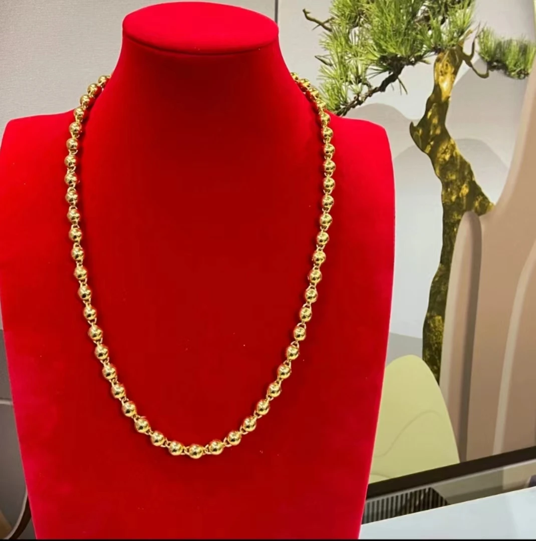 合金项链 k8实心光珠项链时尚亮面百搭经典