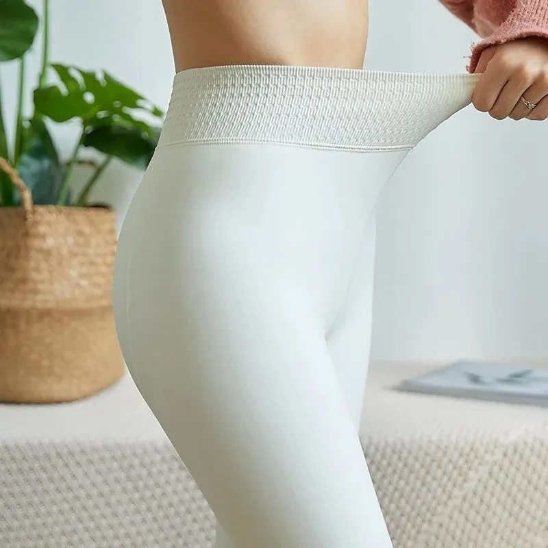 女冬季打底裤加绒加厚高腰收腹保暖裤新款修身锦纶芭比裤女士秋裤