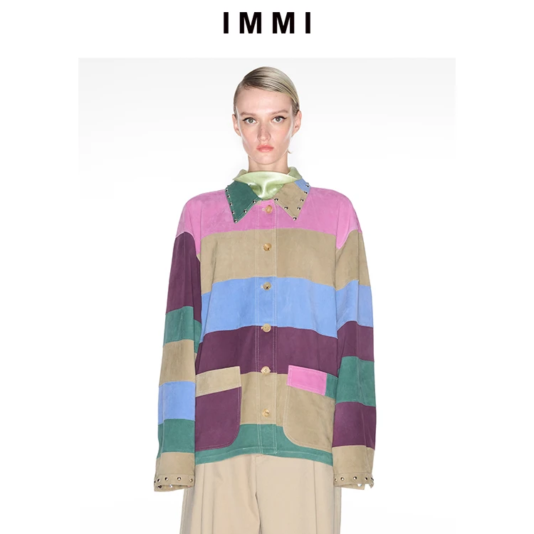【IMMI】秋冬新品 弹力拼色衬衫MWDFWLST0605X