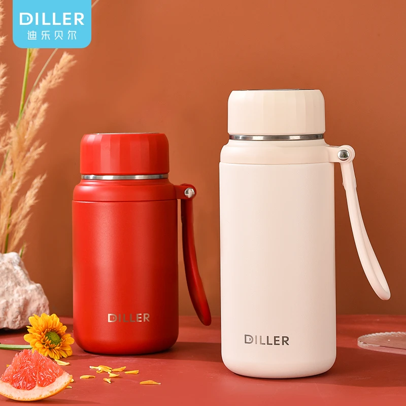 迪乐贝尔女士保温杯高颜值学生便携水杯子迷你泡茶杯316不锈钢