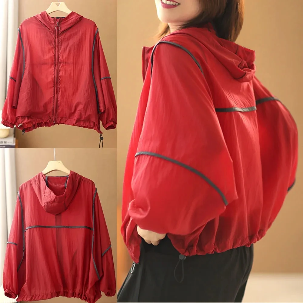 防晒衣夏季冰丝透气轻薄宽松休闲户外海边单层防晒服外套超薄