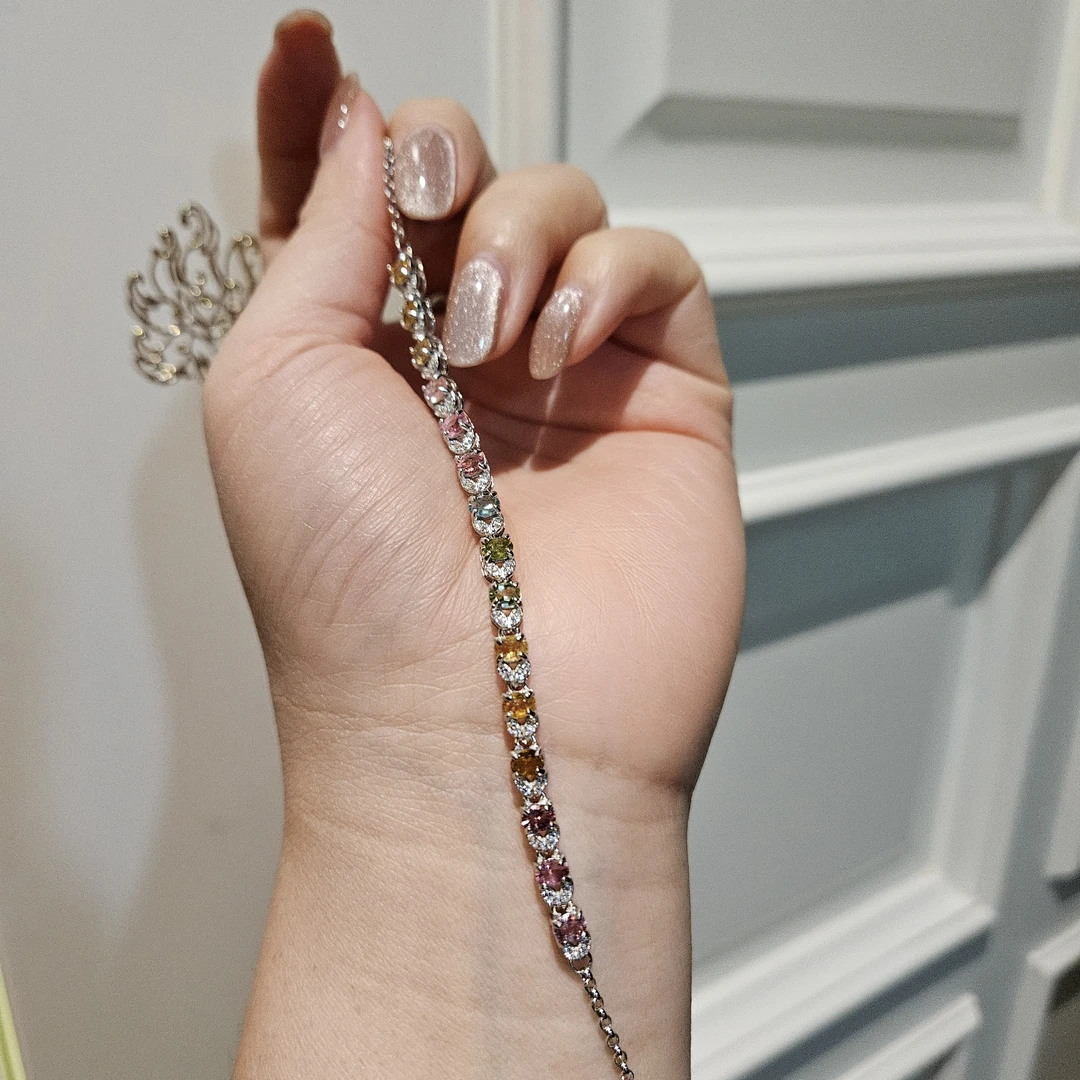 非金属手链 定制彩虹玺钻手链