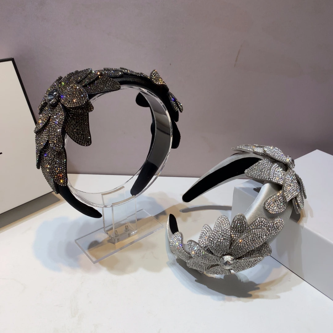 气质百搭满钻发箍宽边高颅顶显脸小网红发饰欧美重工发卡头饰