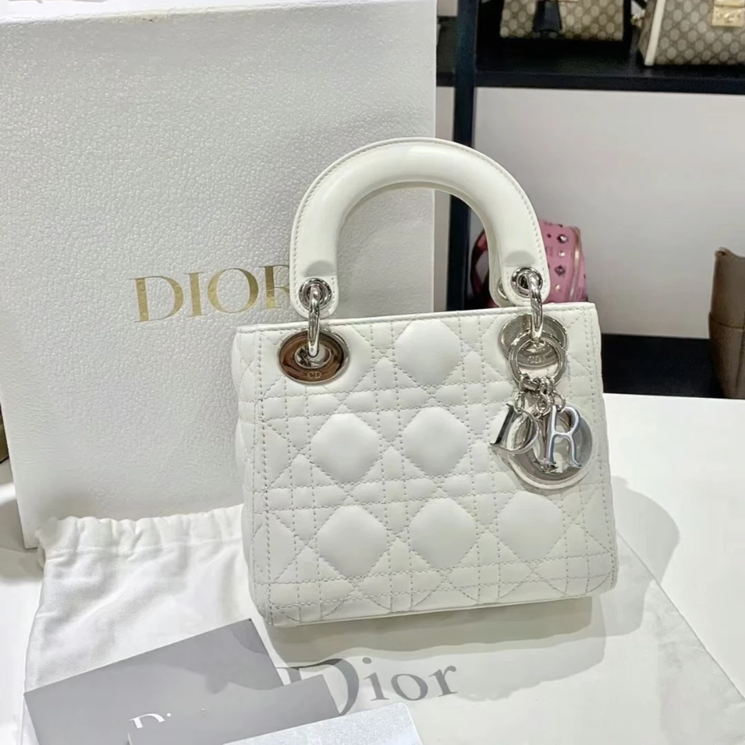 99新 DIOR/迪奥 拆单2/Dior戴妃三格白银手拎包/甄选