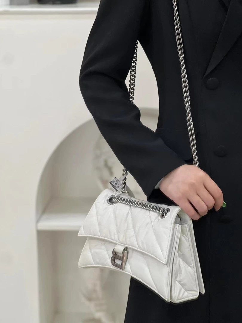 99新 Balenciaga/巴黎世家 巴黎世家crush小号白色包/优品
