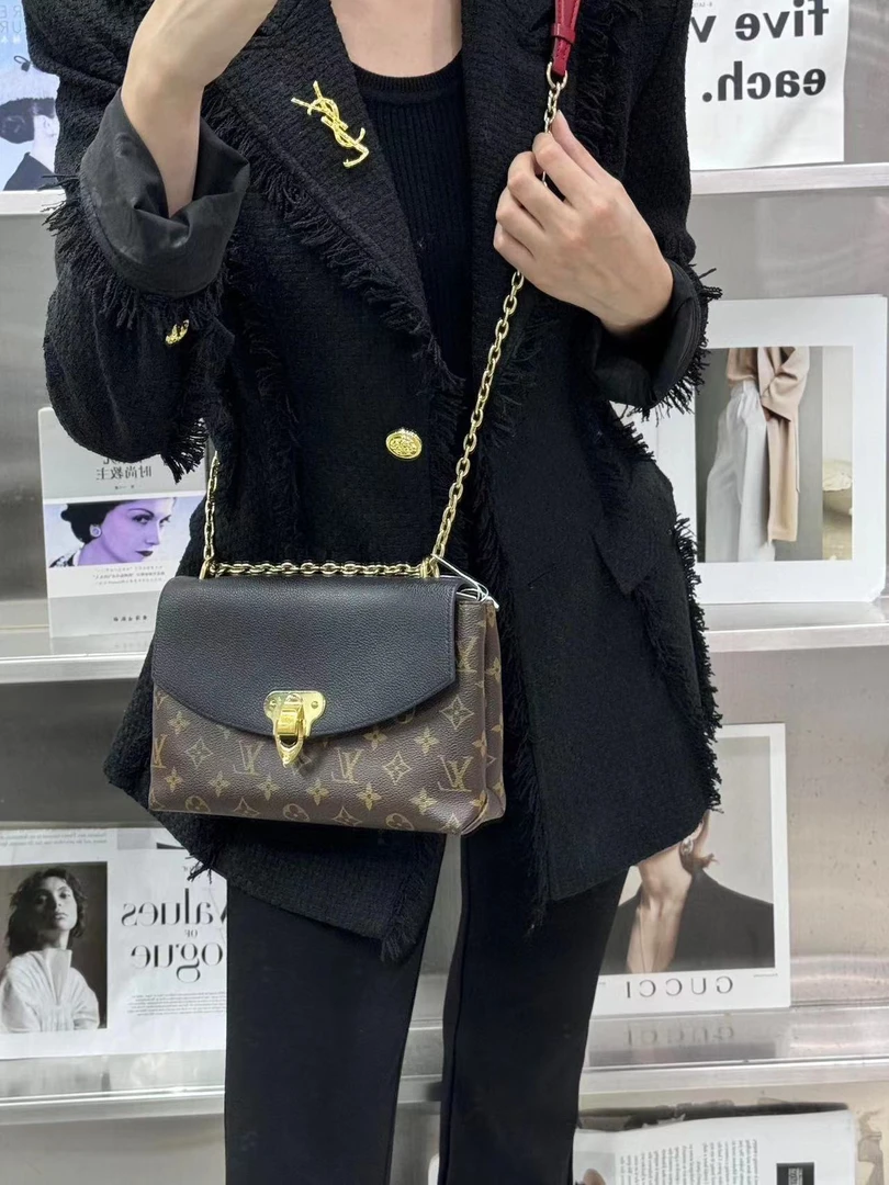 95新 LouisVuitton/路易威登 98新/lv传奇信封黑盖单肩包/优品