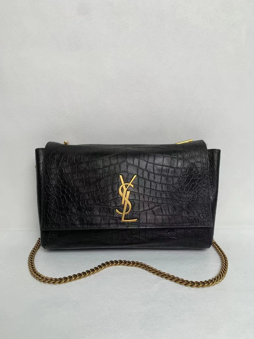 99新 YSL/圣罗兰 ysl双面kate中号黑金单肩包