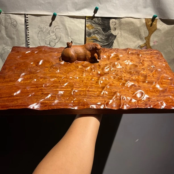 山工手作 马越檀溪手把件