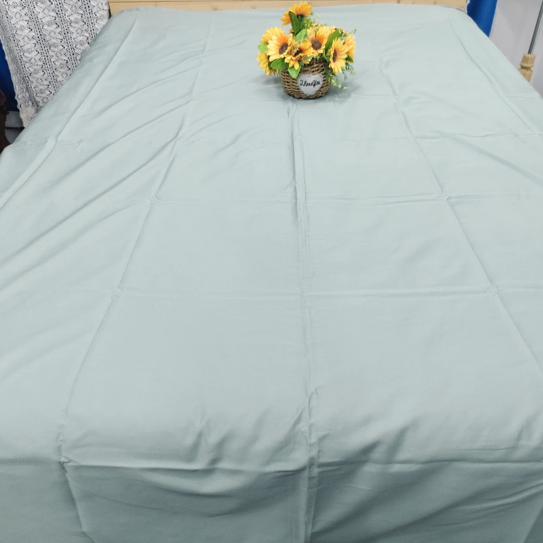 DZ202灰绿色贡缎棉床单 230*240cm