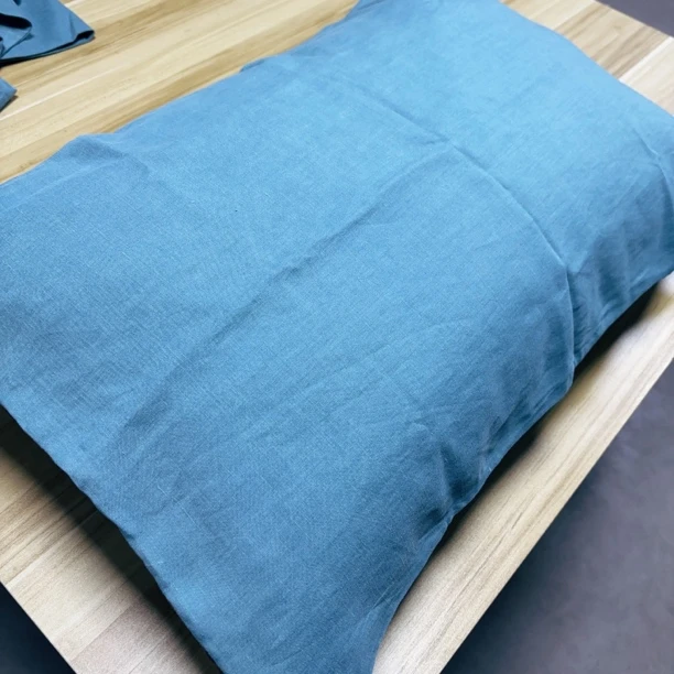 DZ220 蓝色丝麻枕套70*50