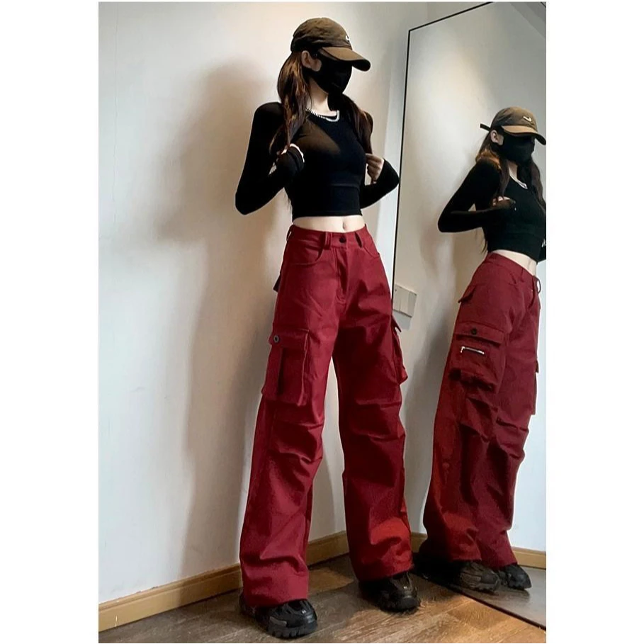 春秋工装裤安可拉红显瘦红人女款上新夏季轻奢裤高级版型裤装