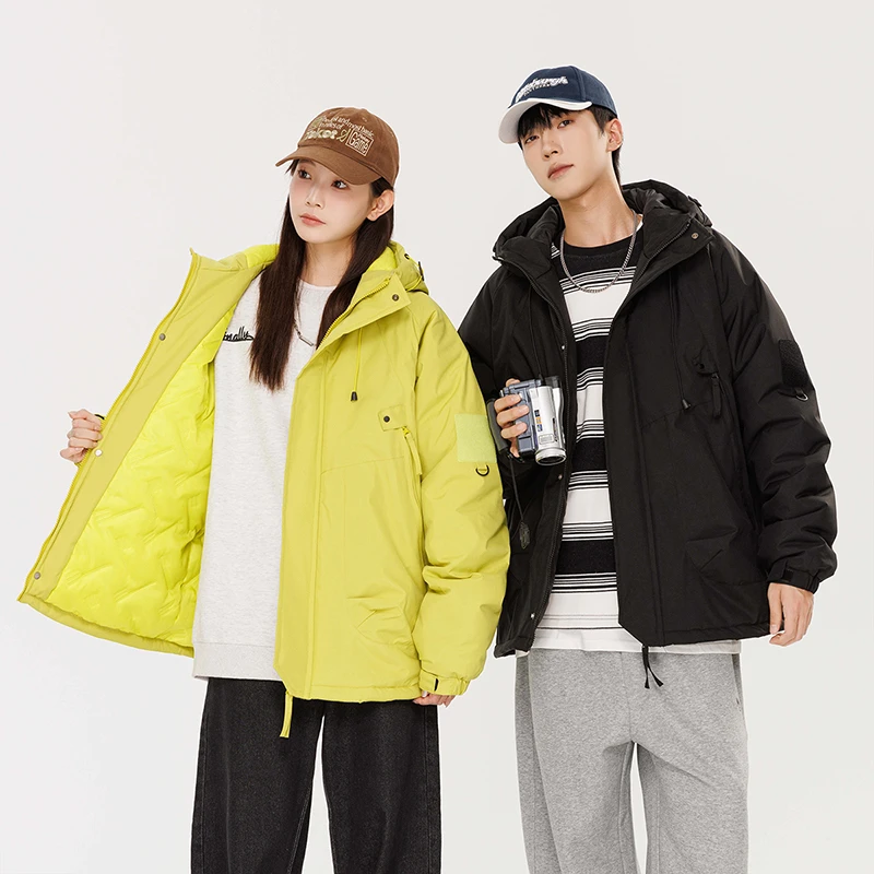 稻草人高档棉衣男士冬季外衣棉服情侣两面穿袄子加厚保暖外套面包