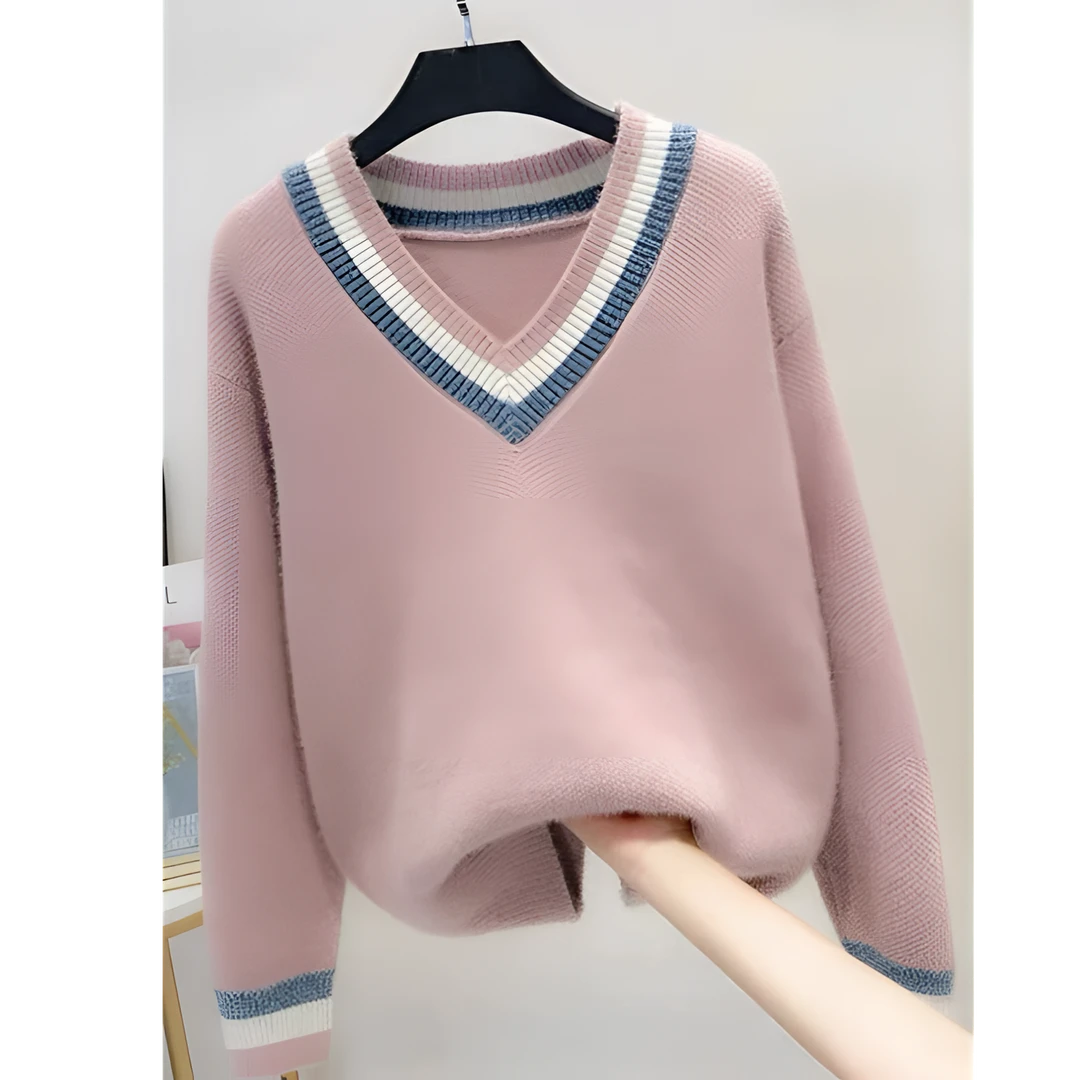 福利--拍下选择编码-秋冬宽松显瘦套头长袖时尚针织加厚毛衣女