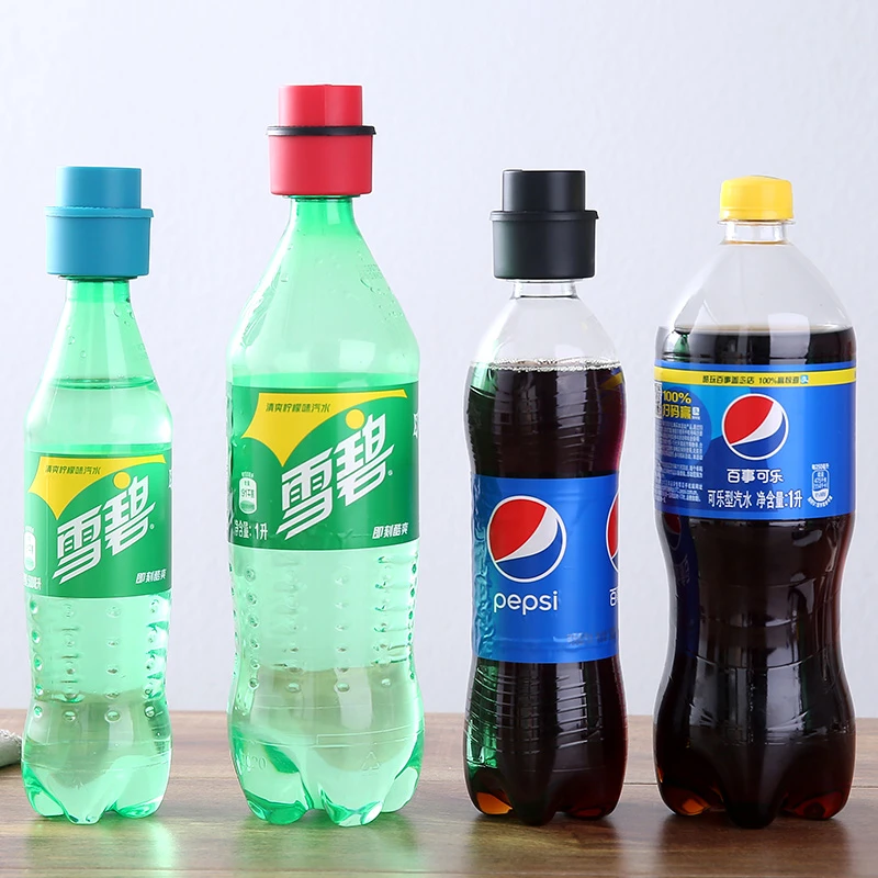 可乐保鲜盖按压式充气瓶盖碳酸饮料打气塞子二氧化碳防漏密封神器
