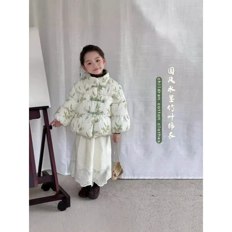 原创中国风儿童棉服中小童宝宝冬装女童婴儿外套加厚三防拜年服