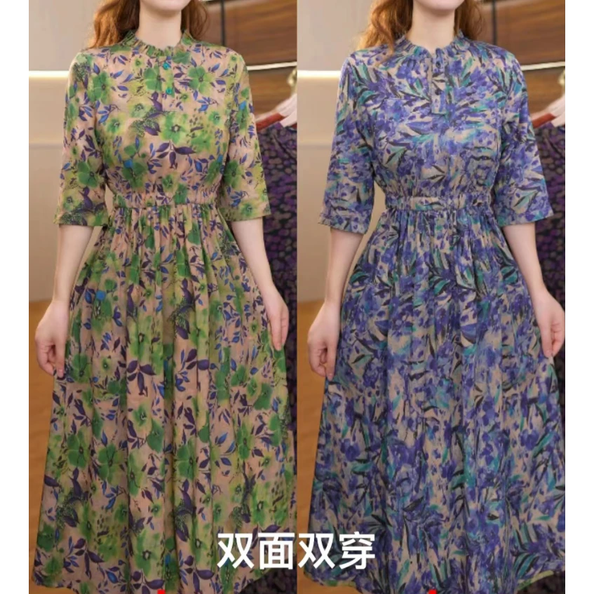 3825-3新款舒适时尚双面穿连衣裙