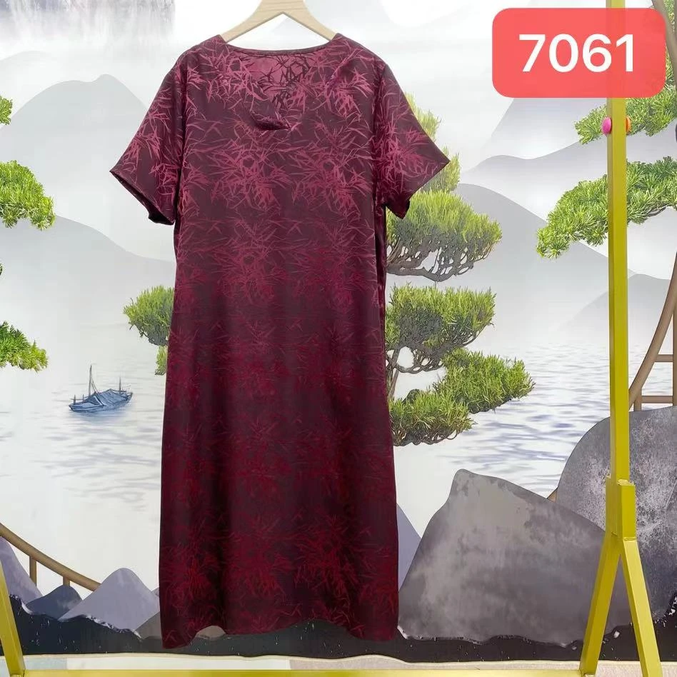 7061-3紫色竹子（紫气东来）连衣裙