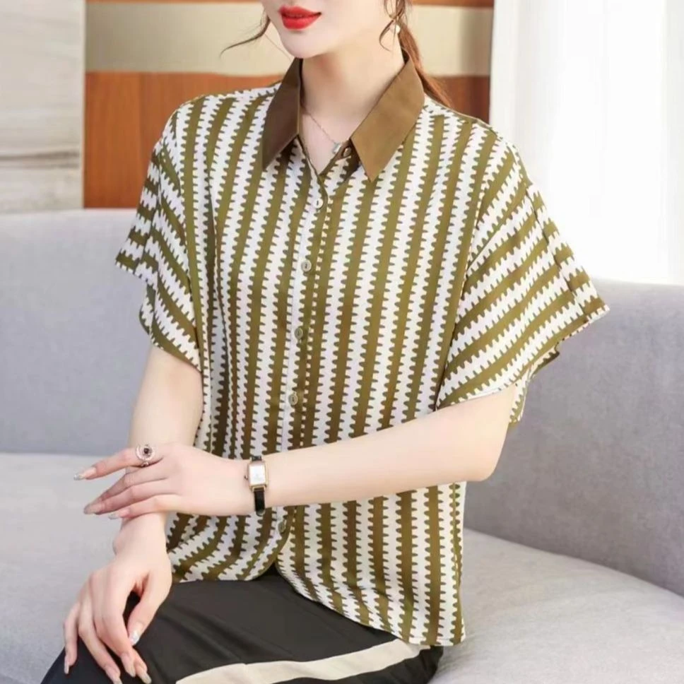 2383-3新款女士宽松上衣衬衫