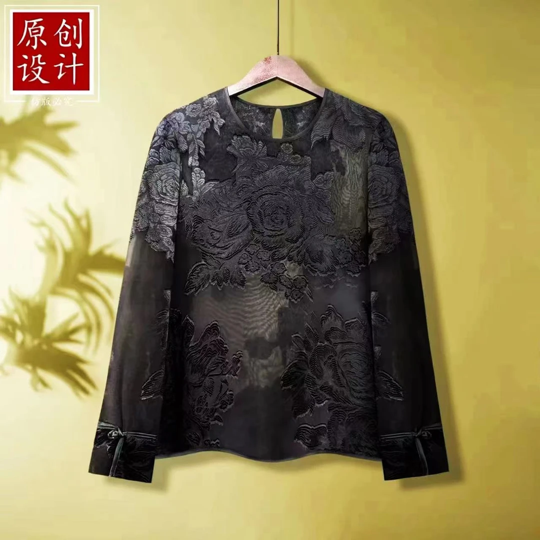 1699-3（烧花）舒适时尚小衫