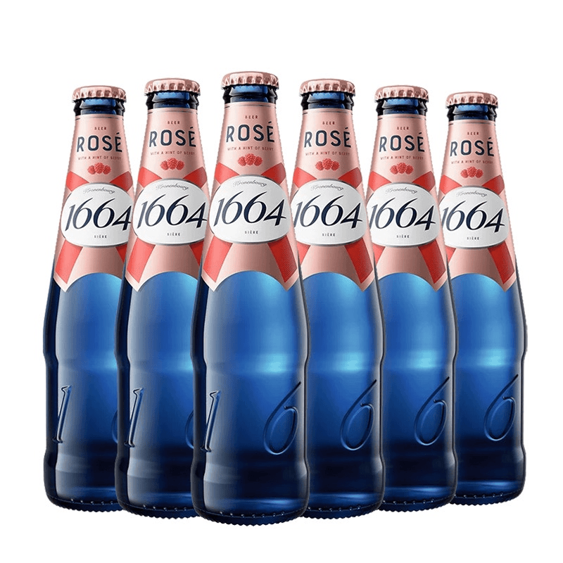 【小酒喔送货上门】1664桃红啤酒330ml*6瓶