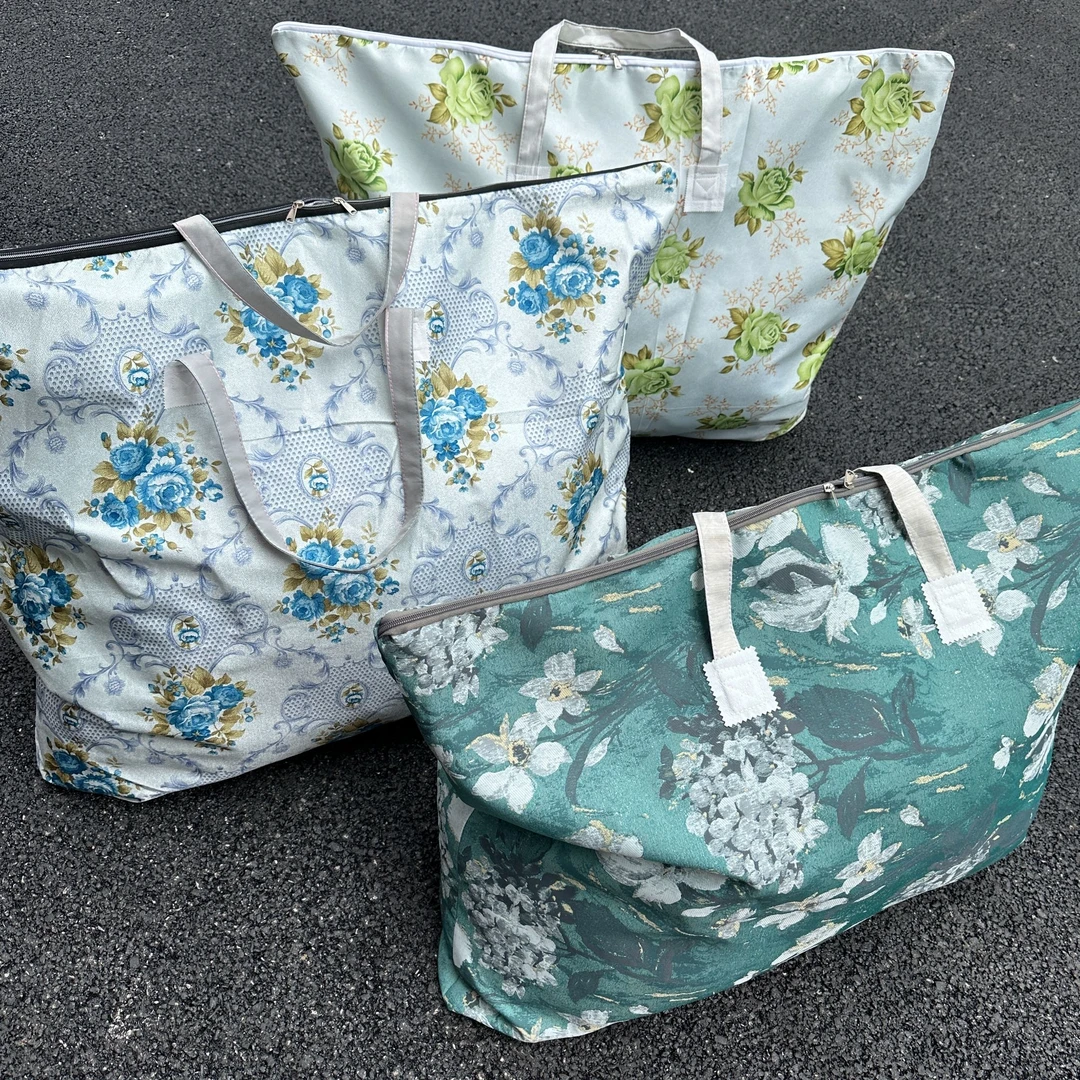 大容量收纳袋时尚防尘手提包搬家行李袋衣物防尘被子收纳整理F