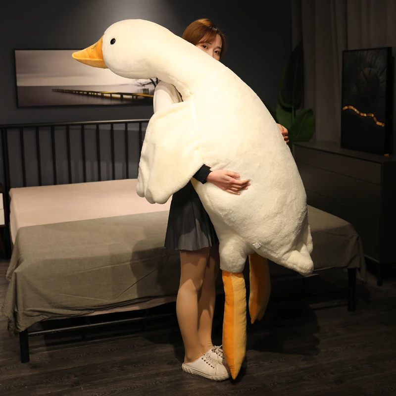 可爱大白鹅抱枕毛绒玩具抱睡公仔布娃娃床上睡觉玩偶女孩生日礼物