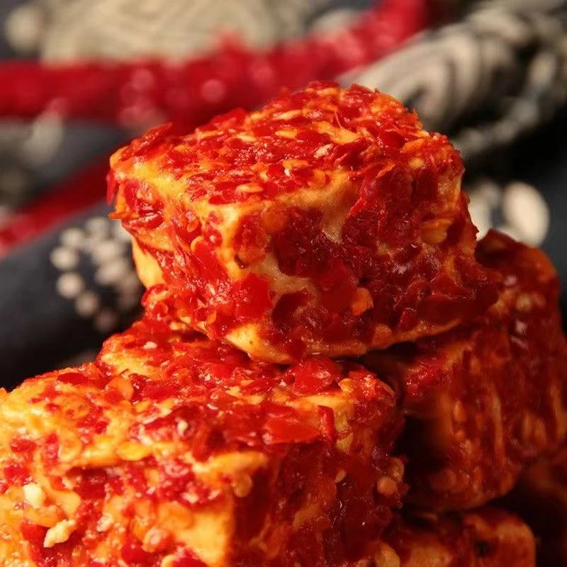 香辣豆腐乳下饭菜湖北特产手工制作无油霉豆腐350克发2瓶