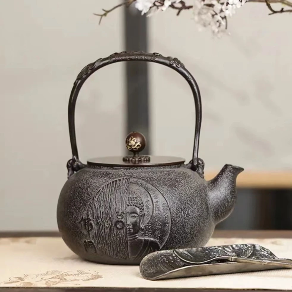 藏王堂 生铁壶纯手工白肌佛门茶道1200CC家用煮水器铁壶