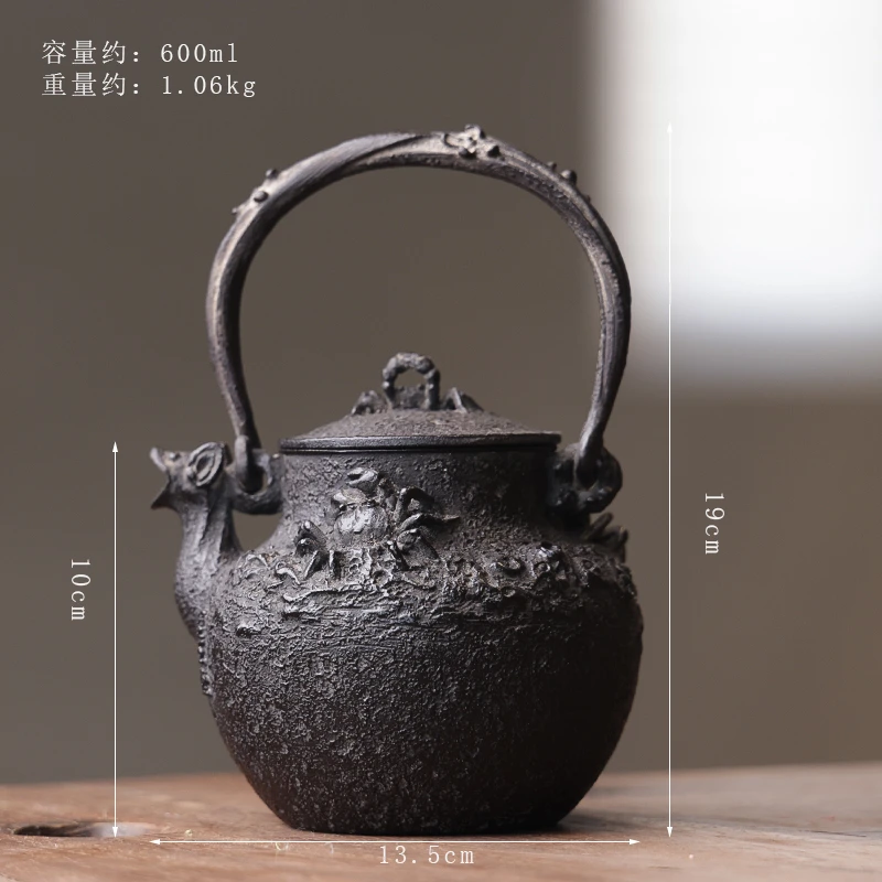 藏王堂 砂铁做旧兽口兰花蟹 全手工600CC 煮水器 家用