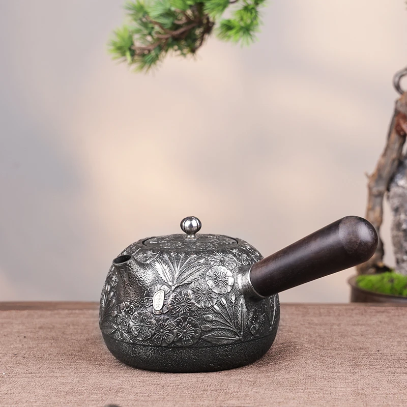 雨宫宗砂铁樱花侧把 纯手工满工 700CC容量 家用煮水壶