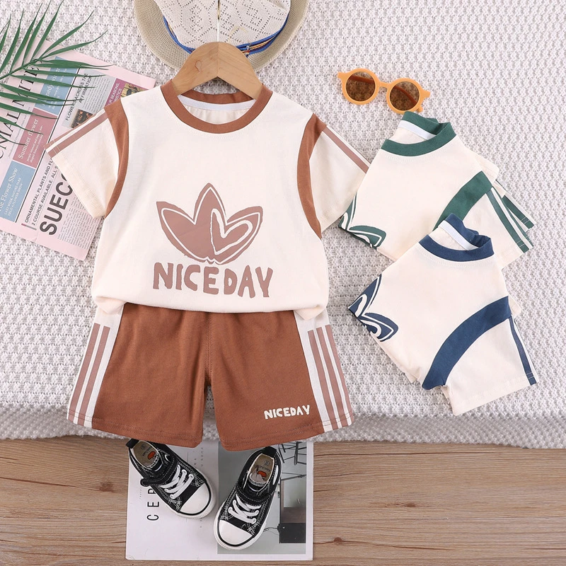 巴拉巴拉儿童夏装男童短袖套装夏季洋气童装中小童新款运动休闲宽
