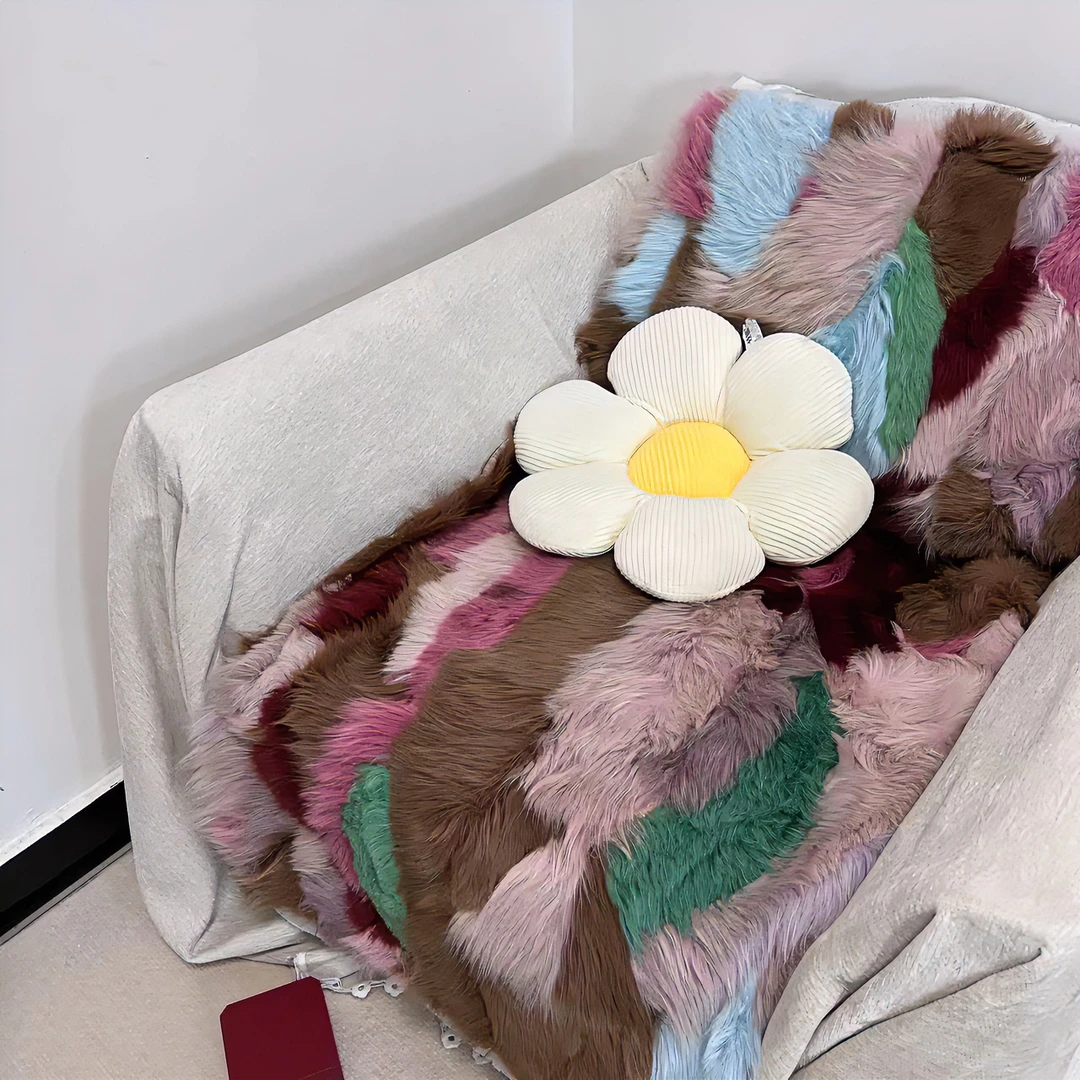 +5托斯卡纳羊皮毛一体沙发垫椅子垫地垫卧室床边毯保暖冬季飘窗垫