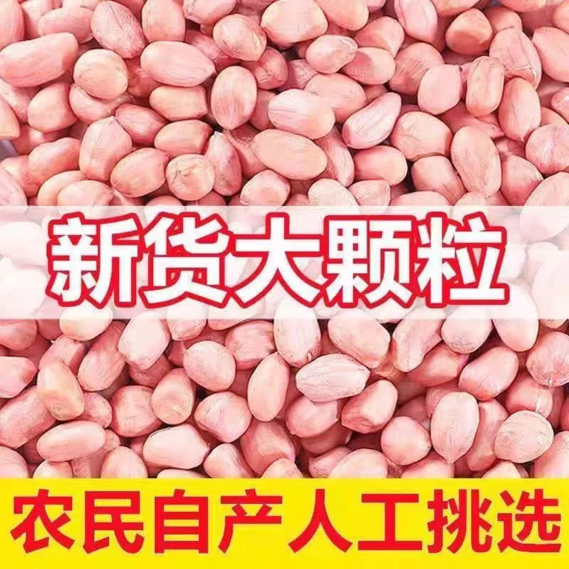 现剥新花生米生花生米新鲜白沙粉皮花生米批发榨油无壳花生仁精品