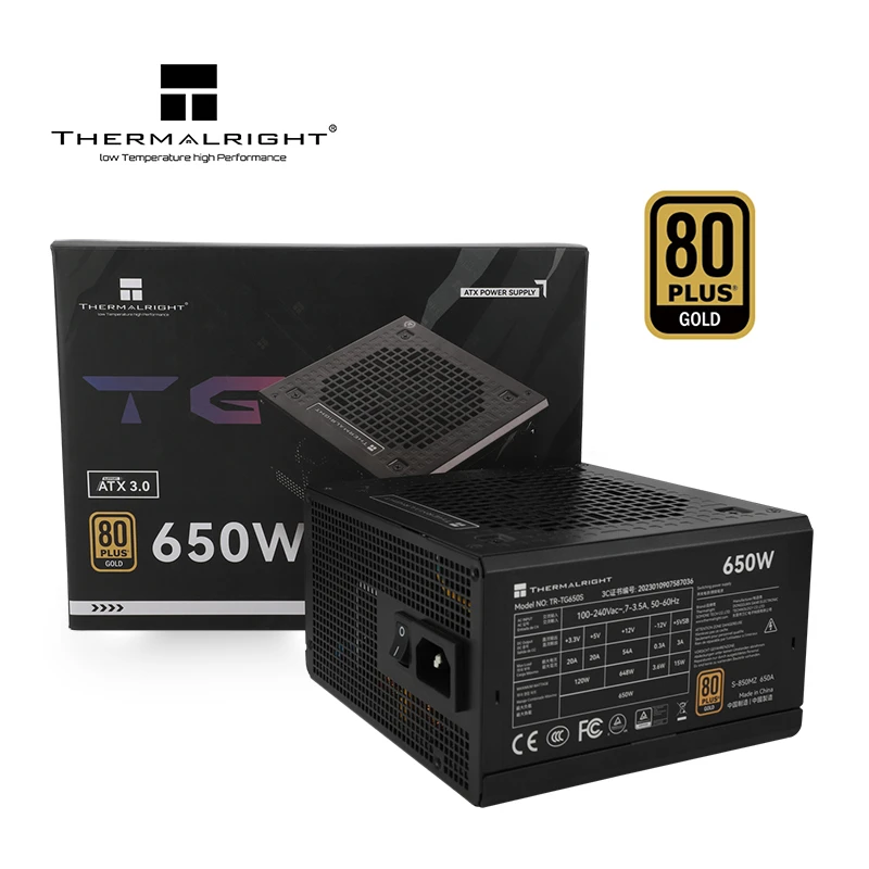利民Thermalright 额定650W TR-TG650S 金牌非模组 ATX电源 3.0