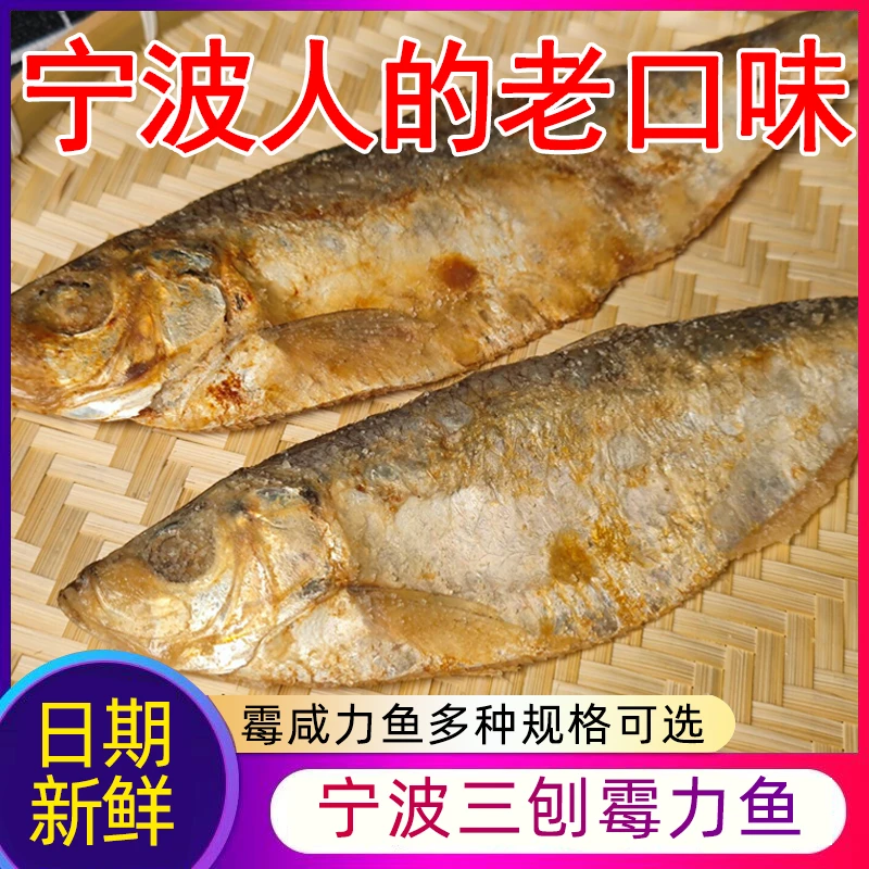 老宁波特产三刨咸鳓鱼咸鱼干腌制咸鳓鱼 臭香力鱼 咸霉力鱼500g