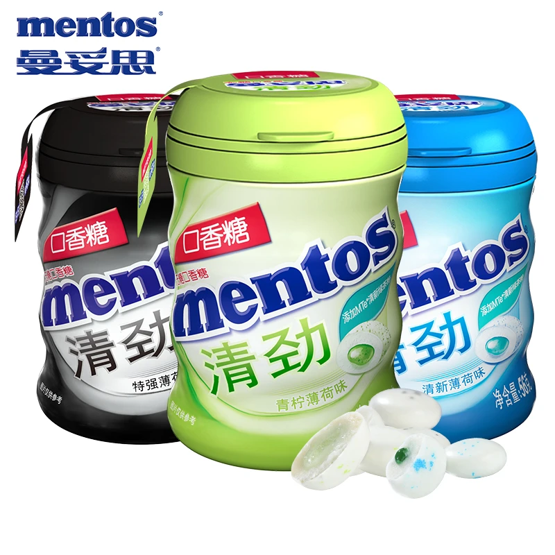 曼妥思清劲口香糖多口味强劲清新口气清凉薄荷出行休闲糖果零食品