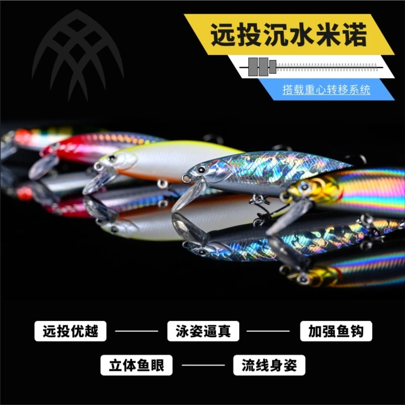 铁粉专属远投缓沉米诺翘嘴军鱼红尾鲈鱼鳡鱼饵