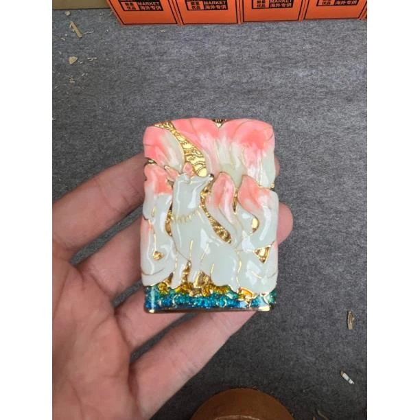 九尾狐夜光掐丝珐琅国风礼盒装防风打火机