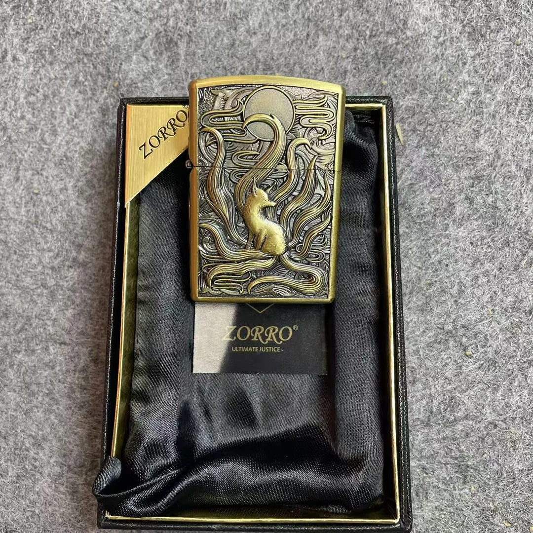 佐罗青铜小九尾煤油防风打火机男生节日礼物生日礼品